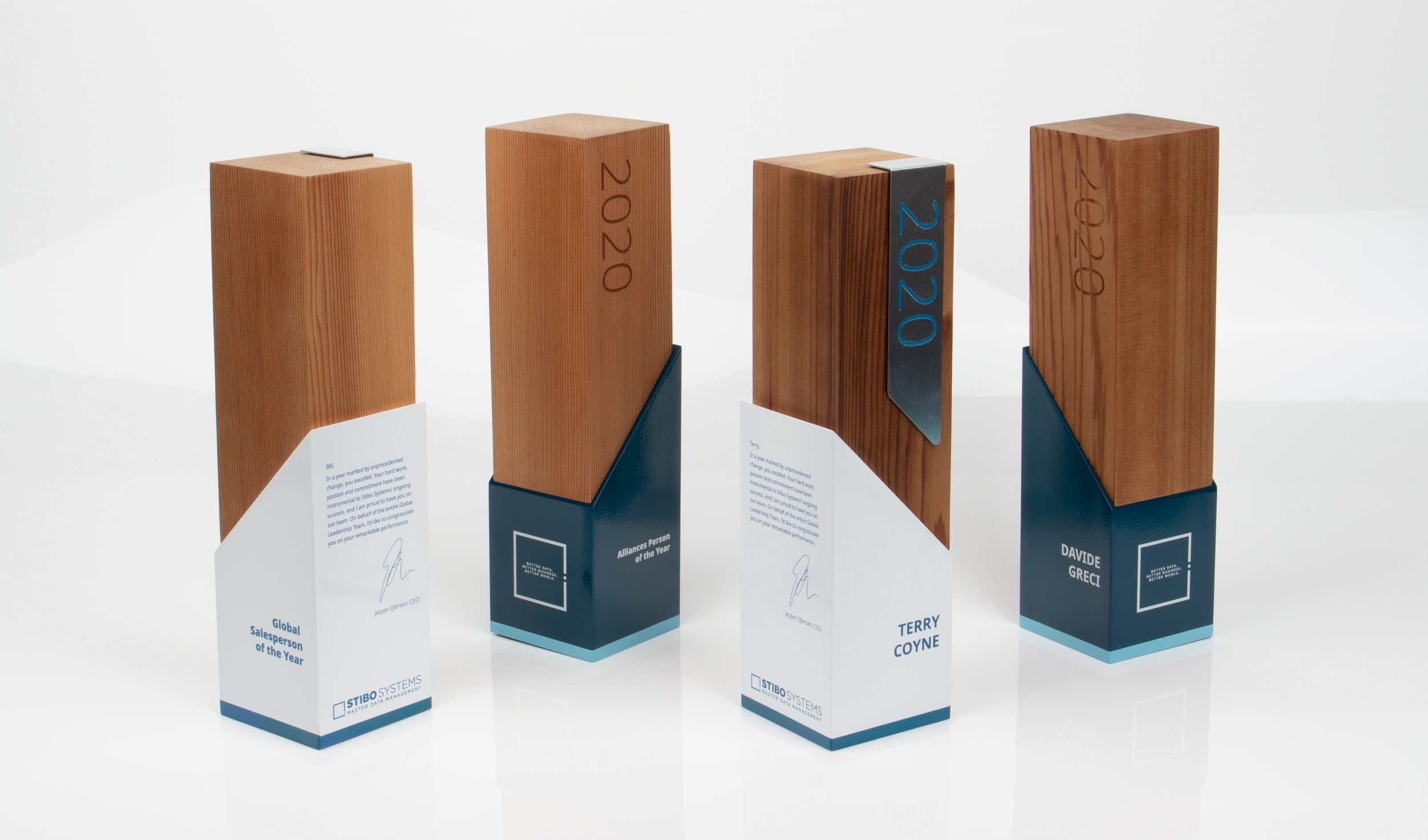stibo systems custom wooden and metal aawards