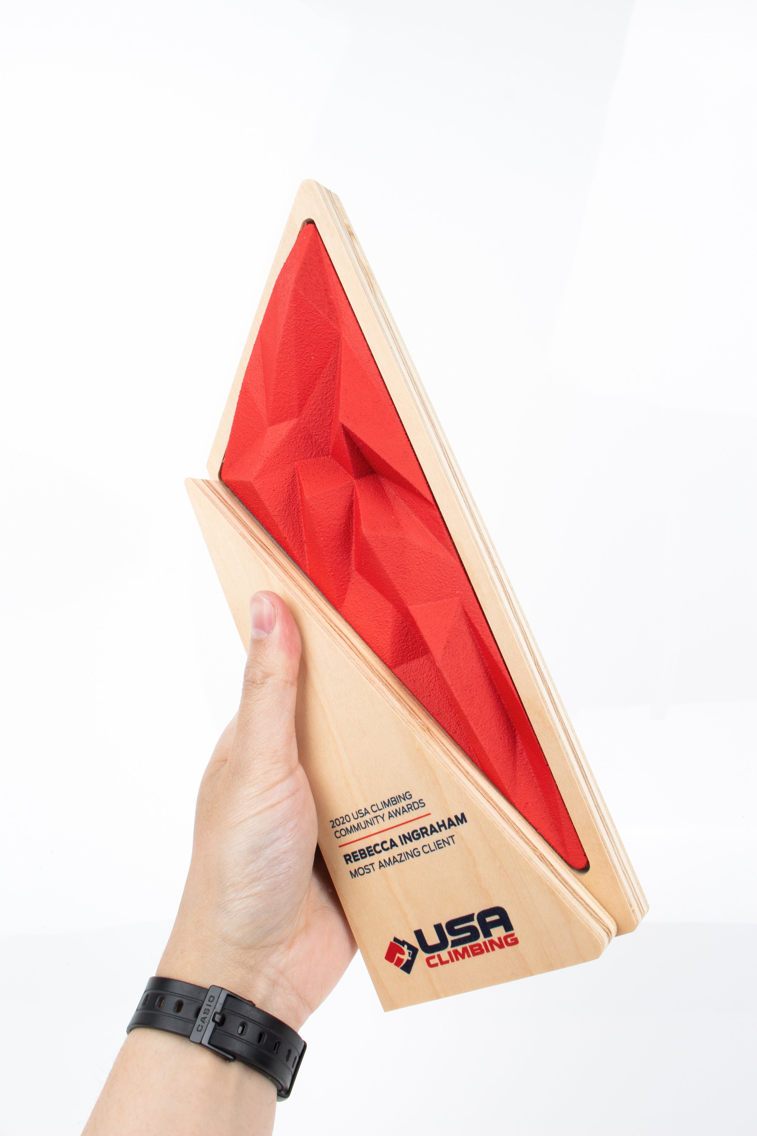 custom designed and unique award trophies for corporate event employee recognition 
