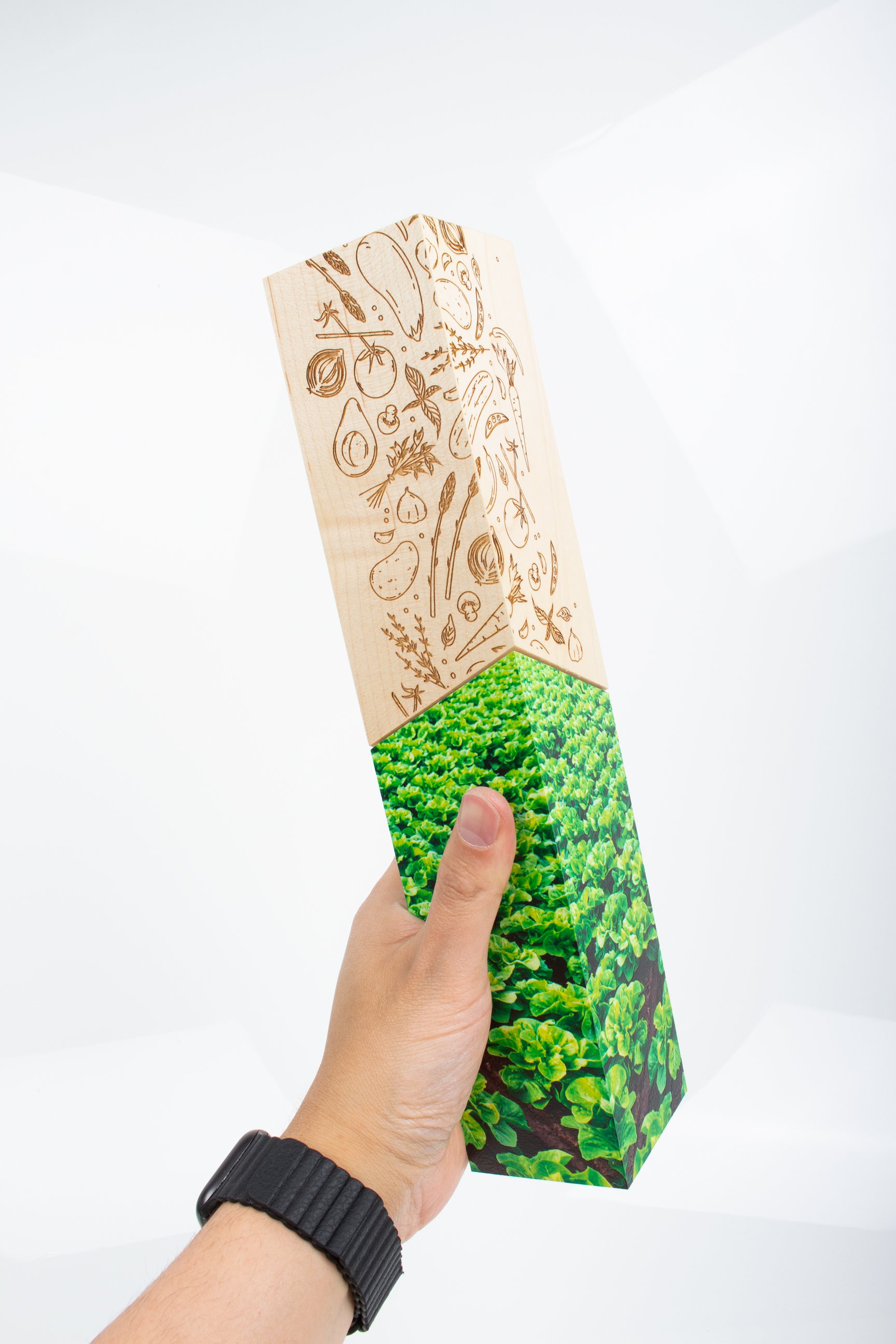 sysco produce awards half wood half acrylic 