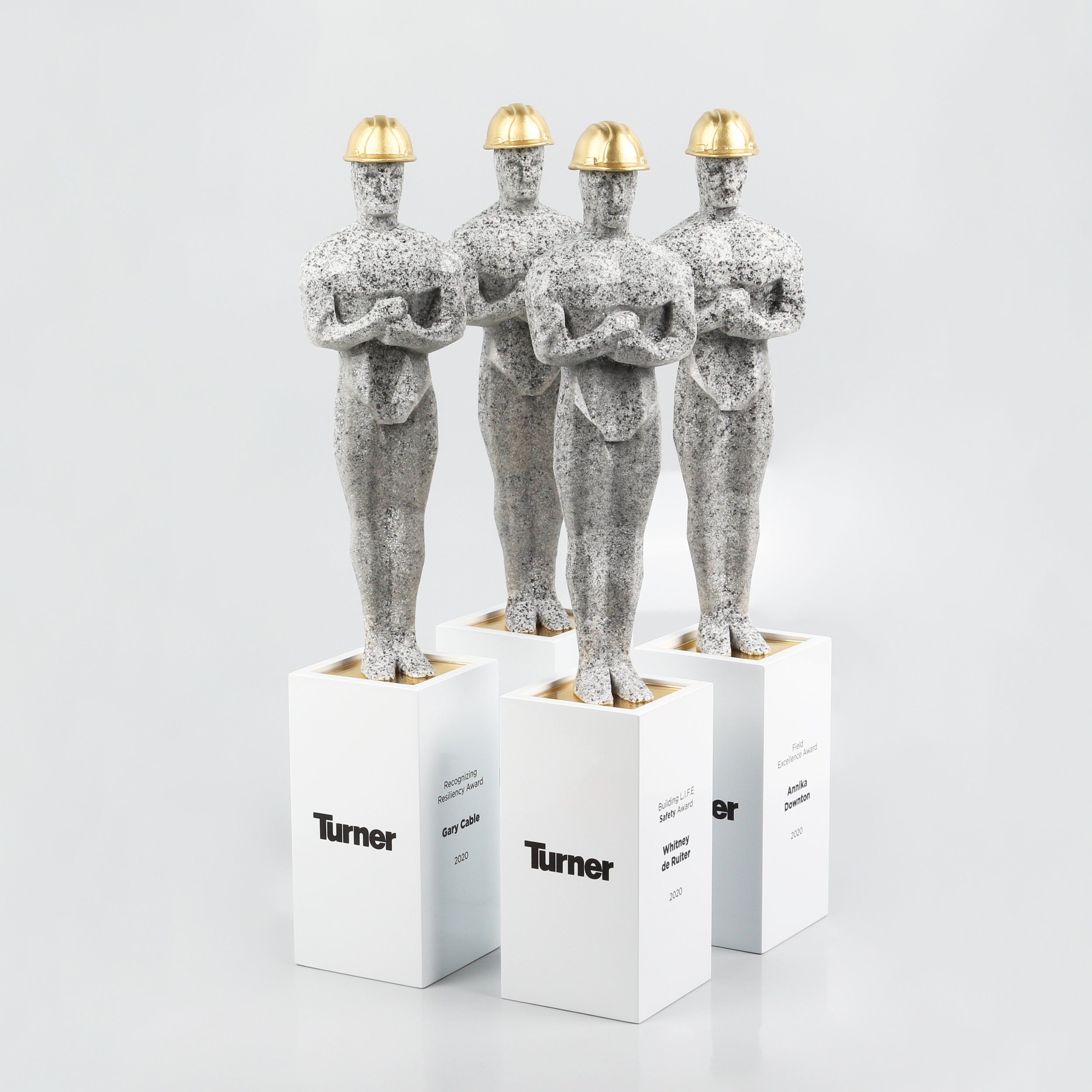 custom cast resin trophies safety awards oscar style
