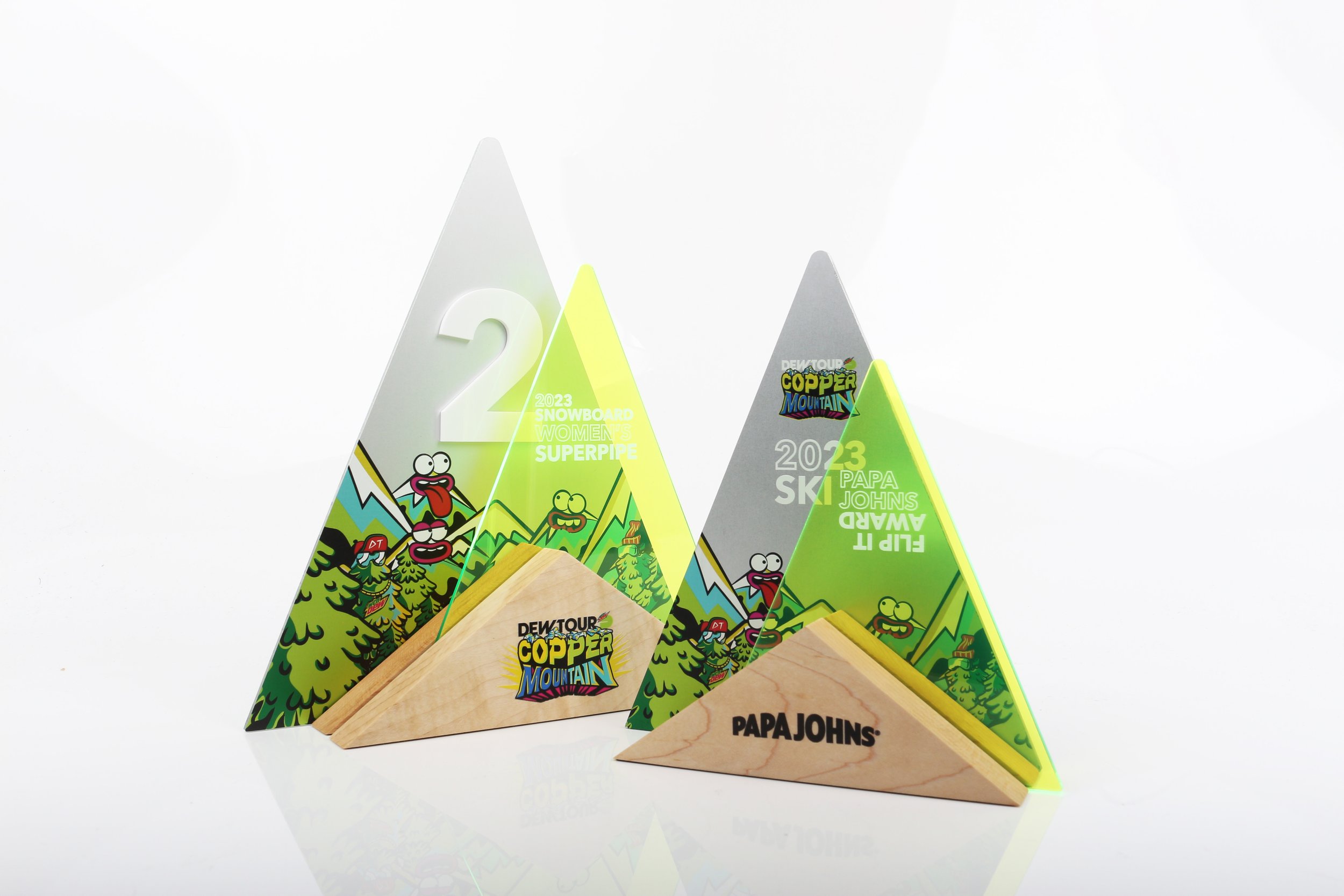Winter Dew Tour 2023 custom awards and trophies 