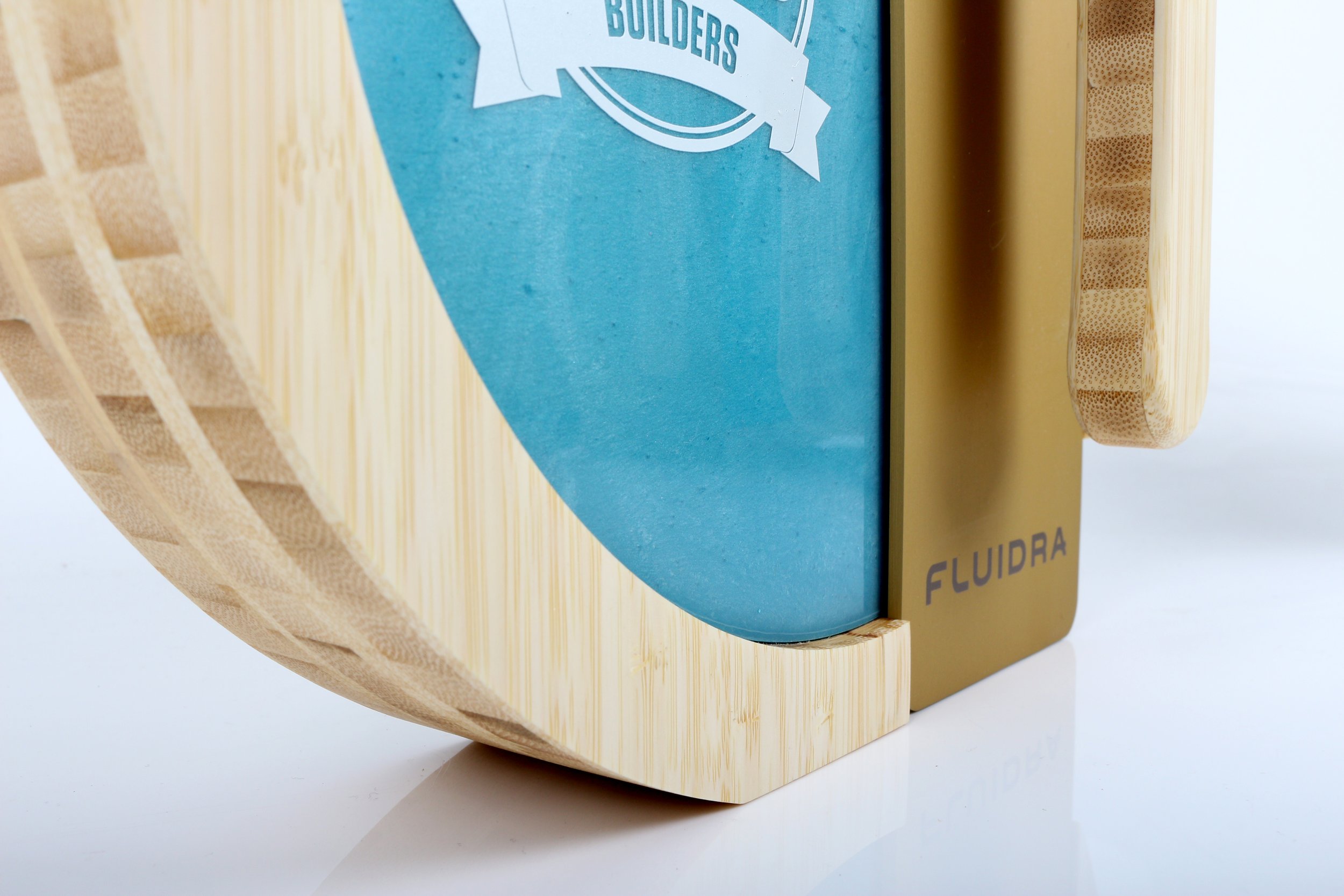 Custom designed award and trophy for Fluidra