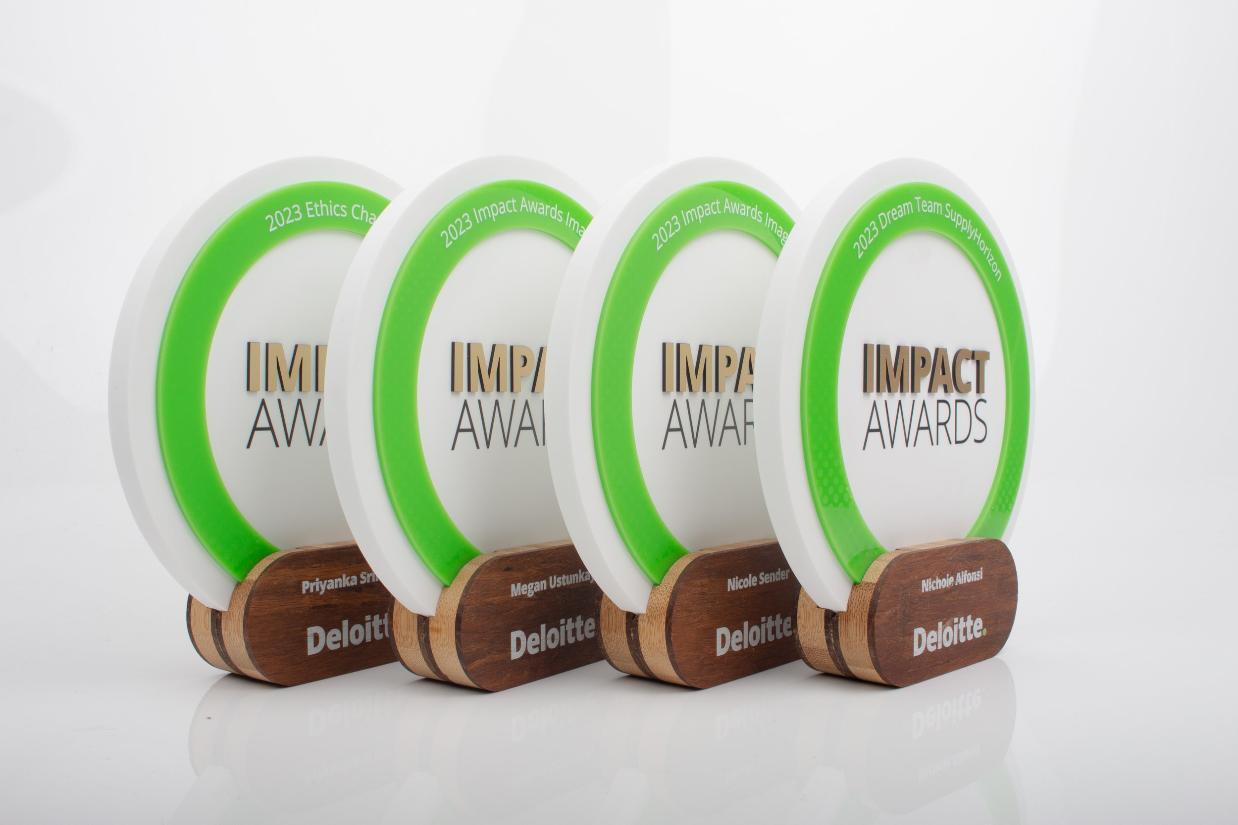 Custom Deloitte gold awards