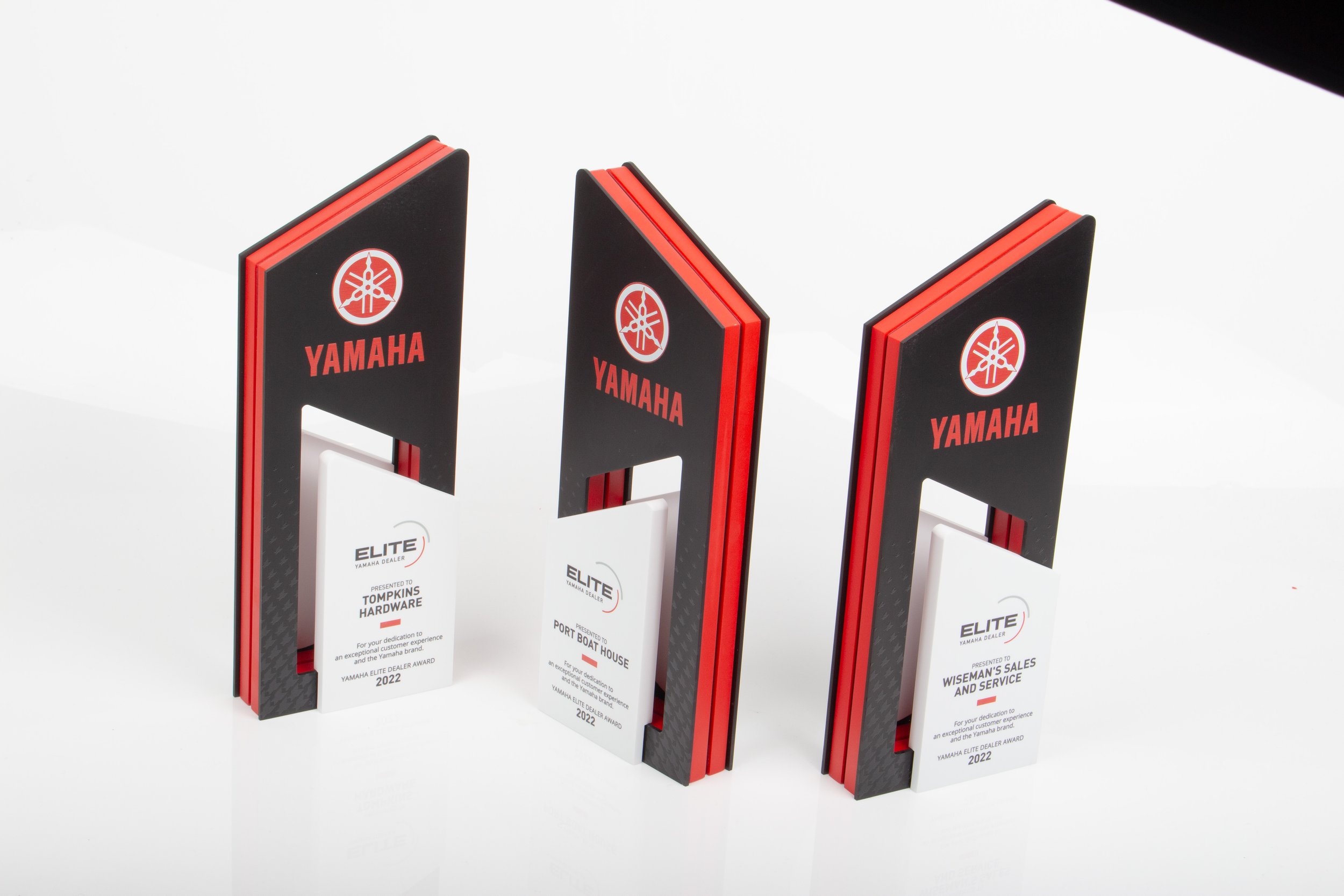 Custom awards for Yamaha employee dedication and excellent service.jpg