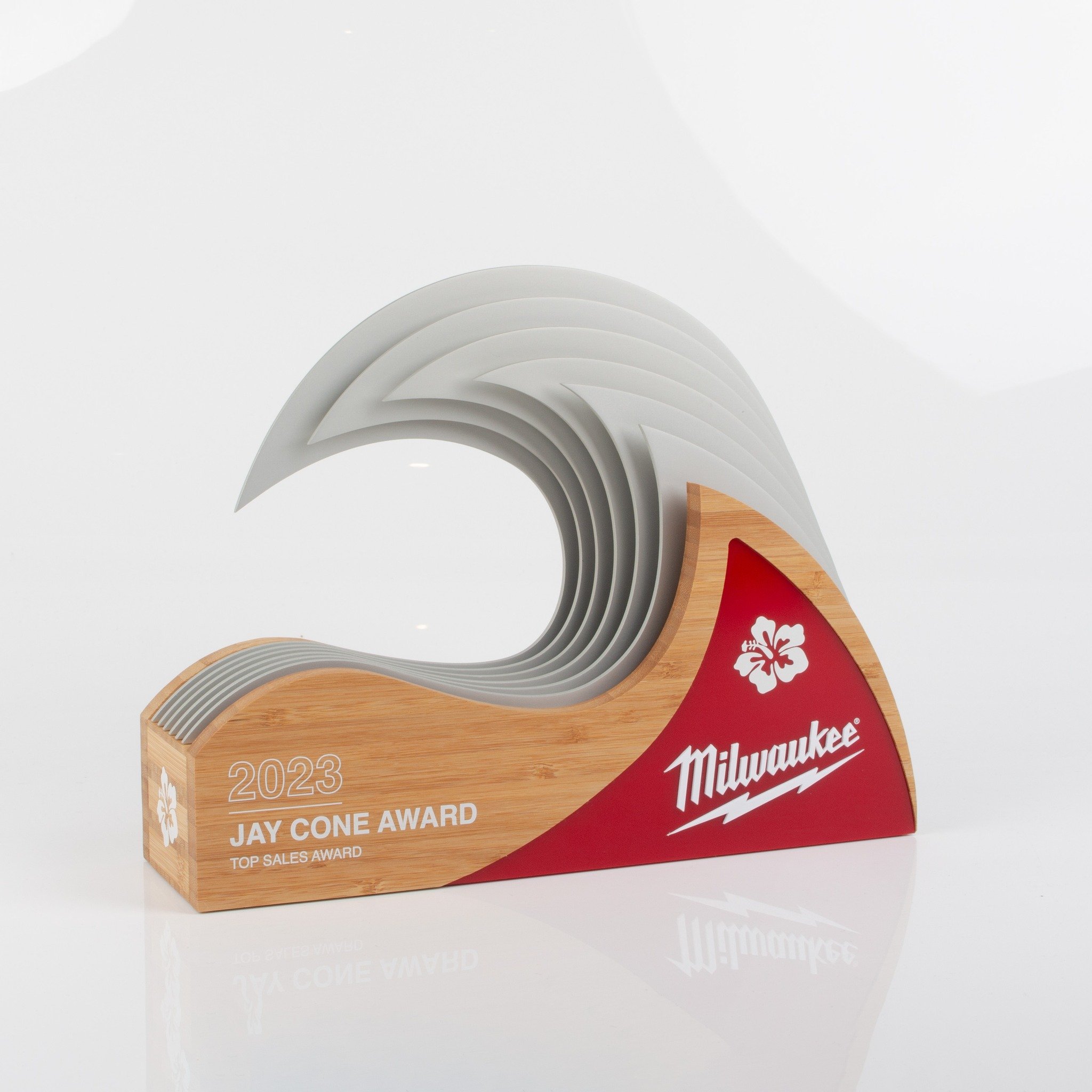 Check out the stunning awards we recently created for our friends and returning clients @milwaukeetool 🧰🛠️

We beautifully combined caramel bamboo, acrylic and anodized aluminum to create these incredibly intricate custom branded awards. 

[ ] #cus