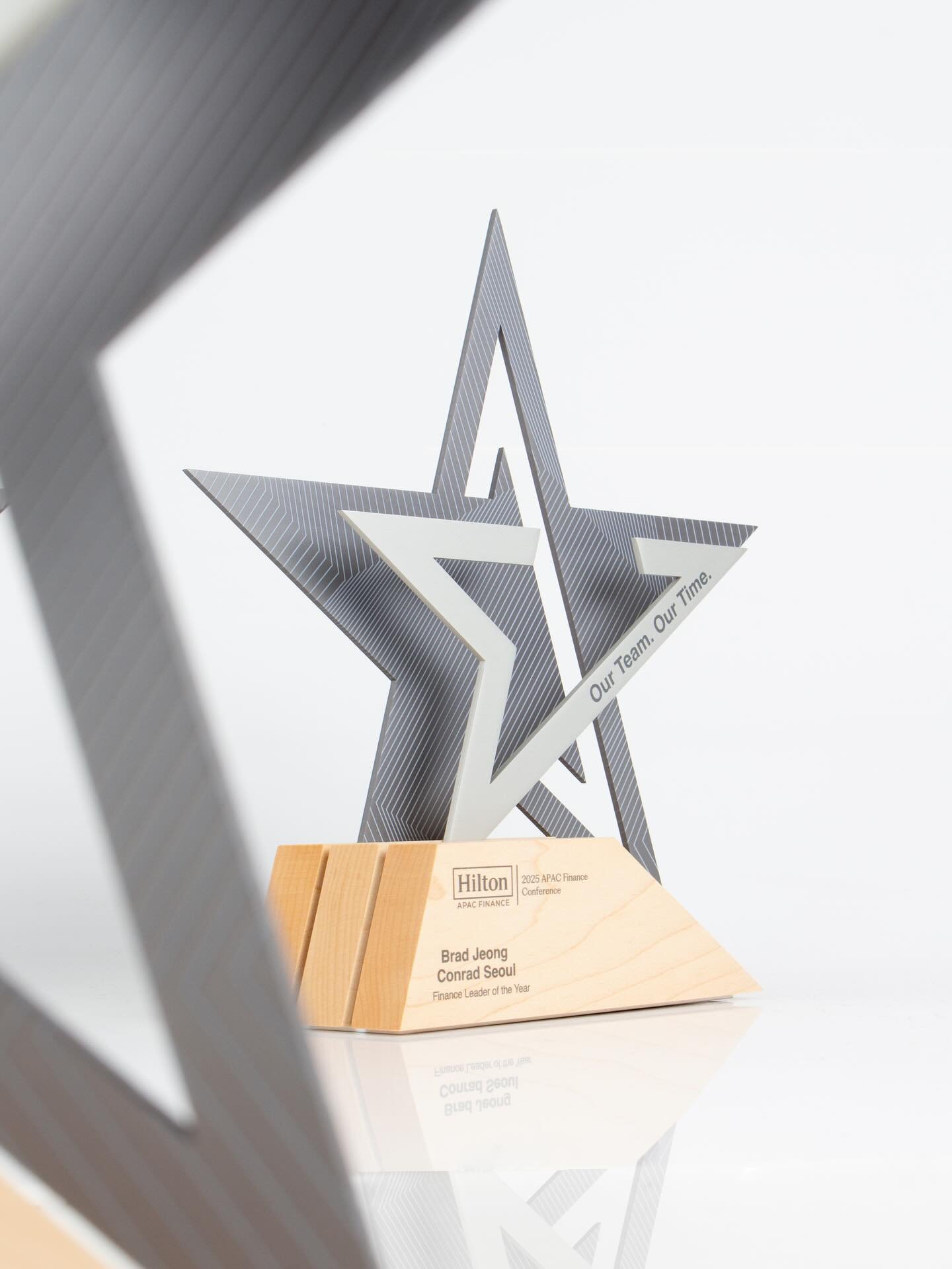 We recently designed and handcrafted these custom awards for Hilton Hotels 🌟