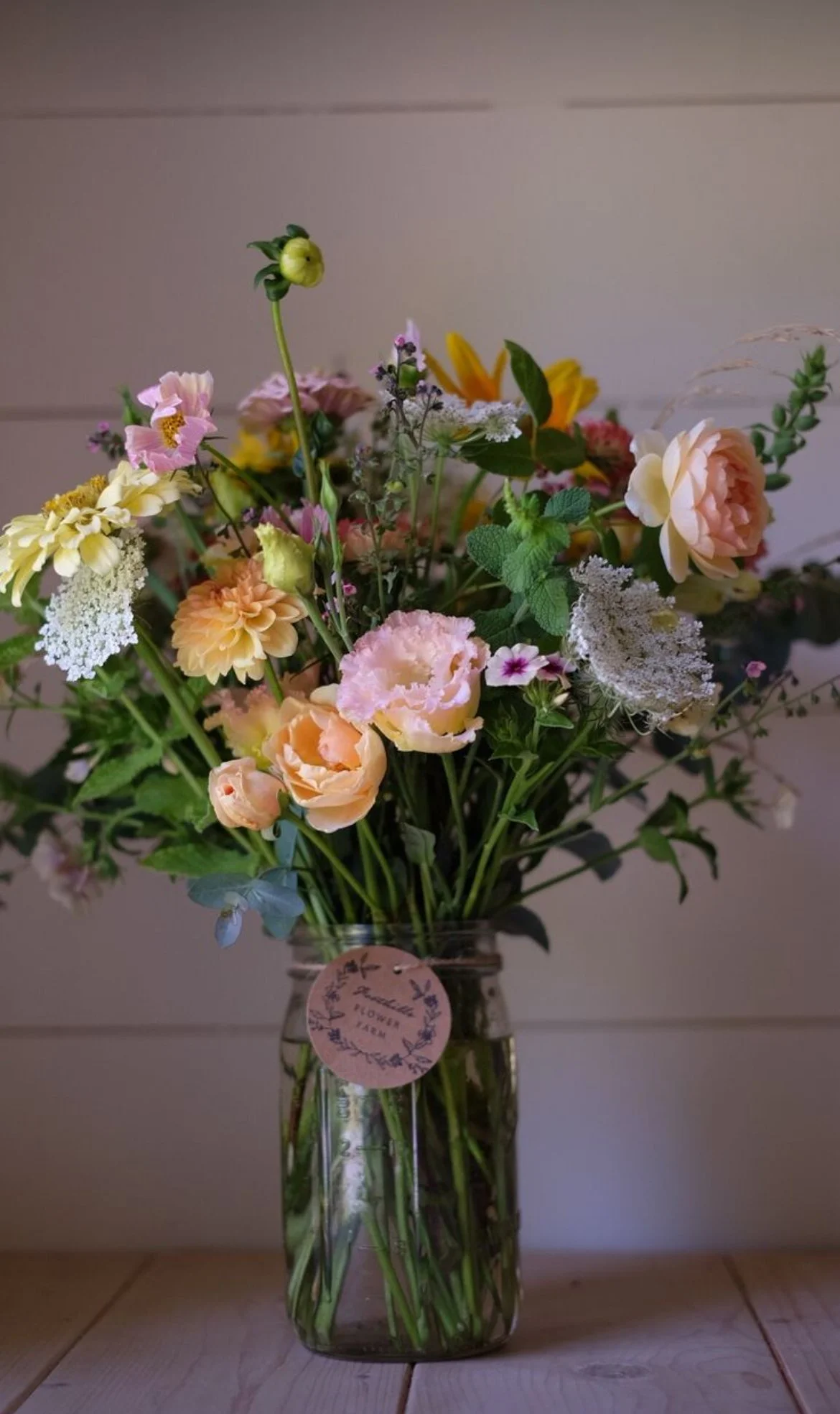 Mason Jar bouquet (farm pick-up)