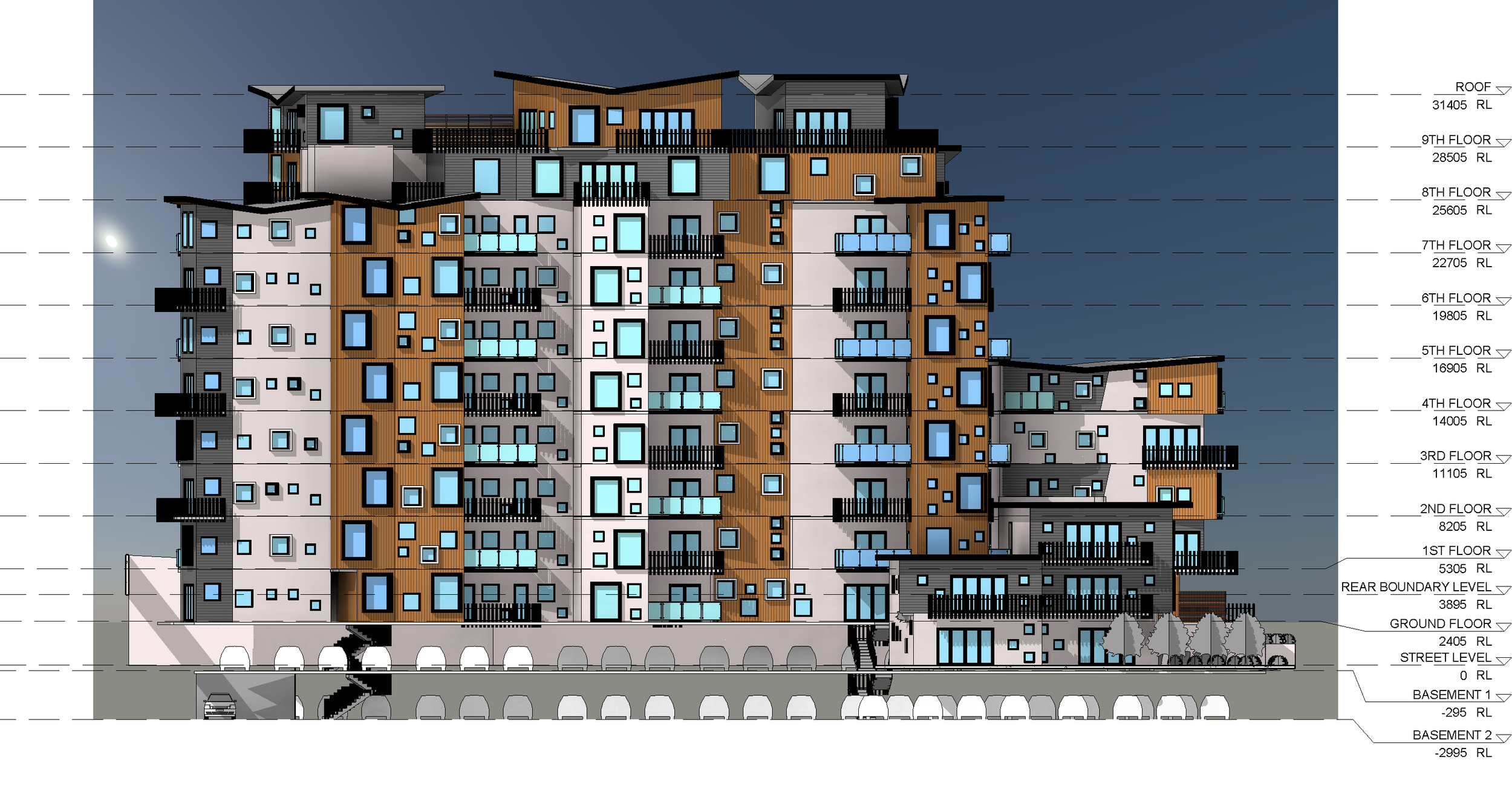 Balwyn Appartments 15 - Elevation - WEST ELEVATION.png