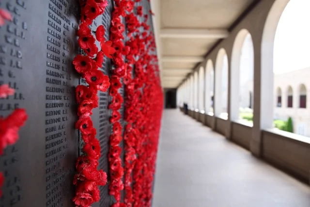 We found some soldiers with our family's name (Bentley) and left poppies by their names