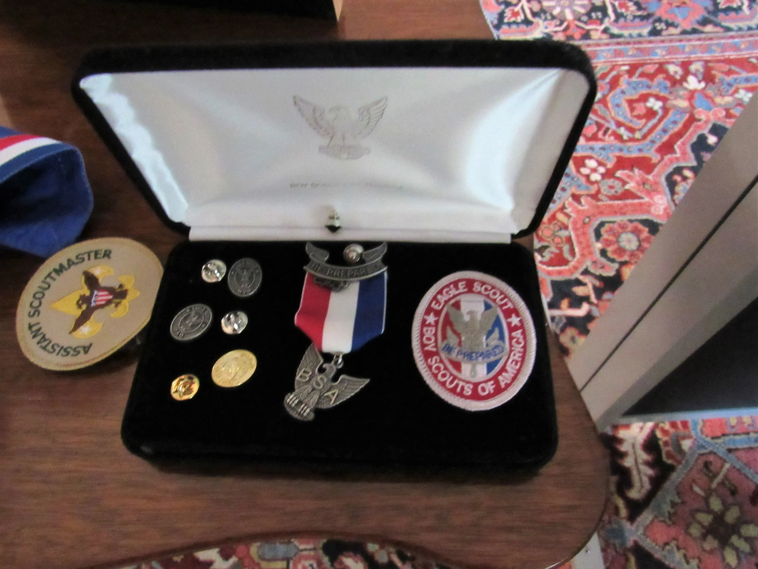 All the pins. And Sam already has a chance to pay it forward as an Assistant Scoutmaster for the next few months