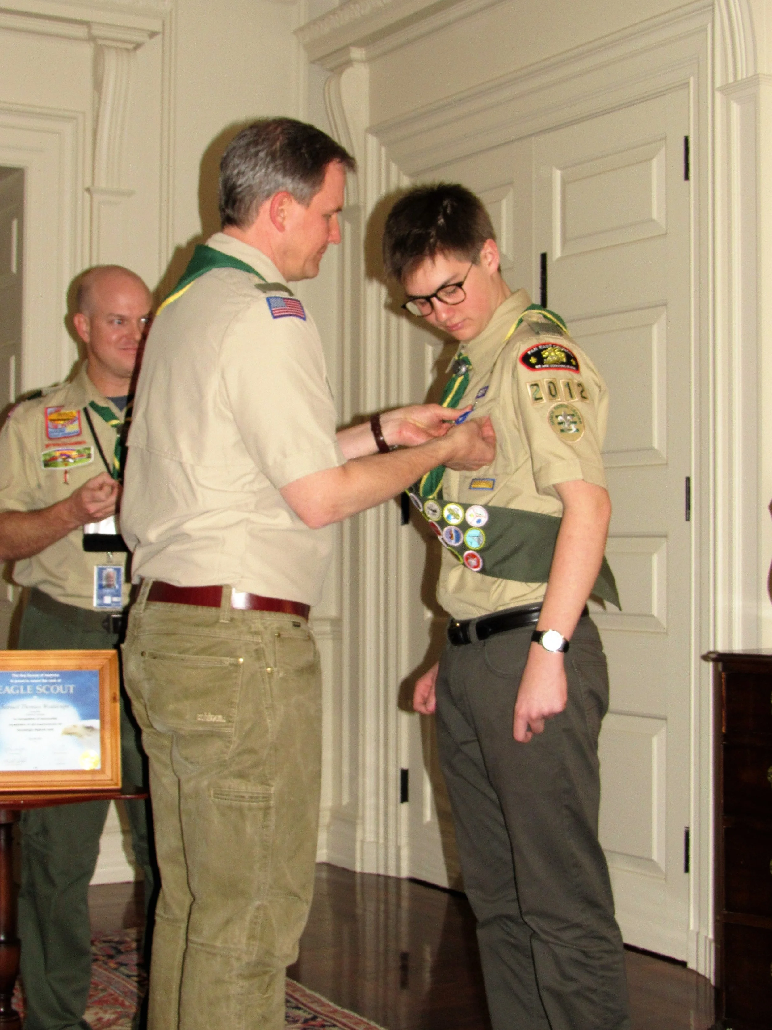 Such a great dad. Greg's spent countless hours doing scouts with Sam, serving in some capacity for pretty much the whole 7 years.
