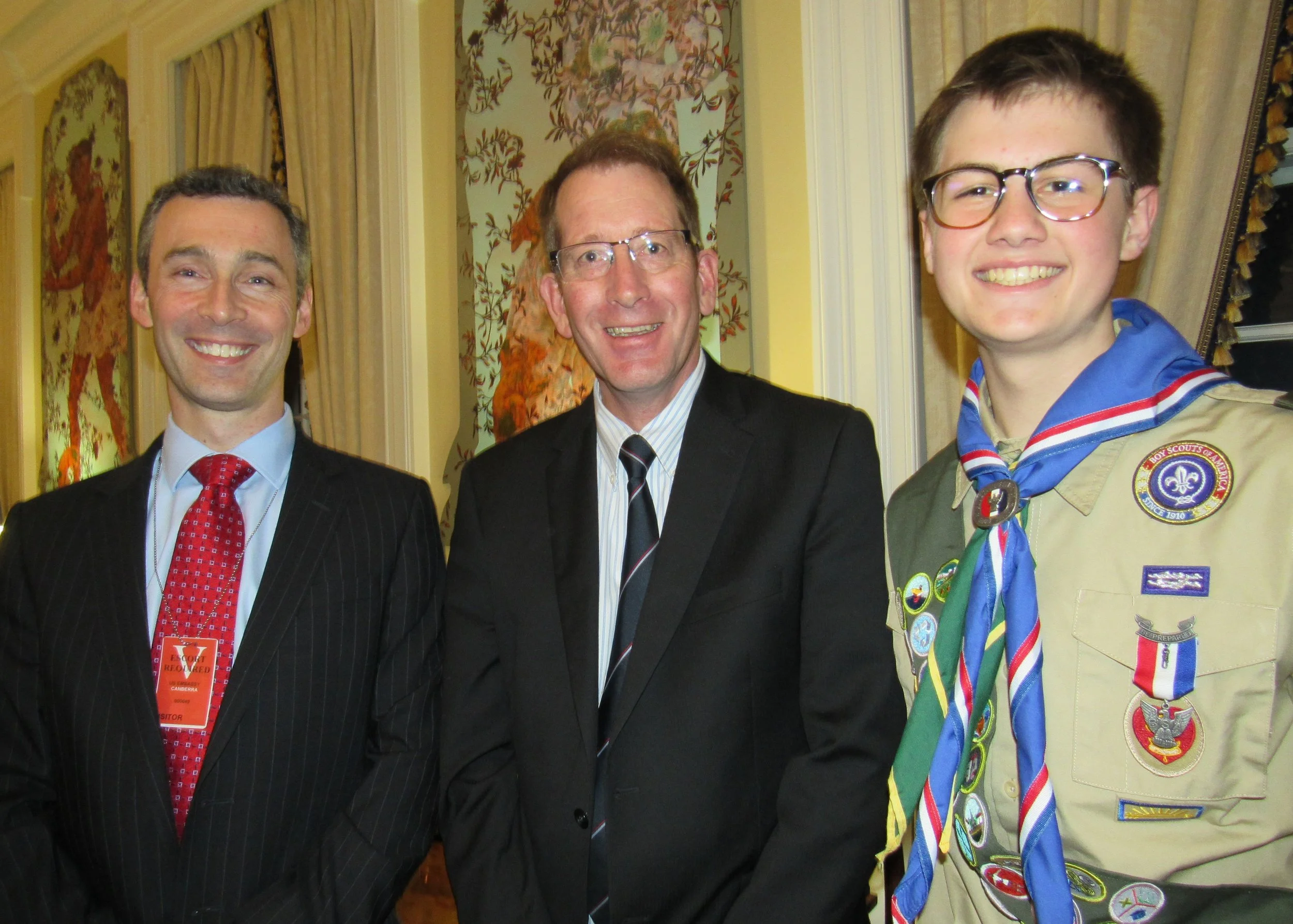 Headmaster Garrick (left; think Dumbledore equivalent) and Mr. Cameron, Sam's housemaster (middle; think...McGonagall?) 