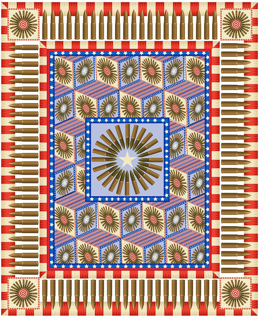 My America: Loaded Quilt, Q. Cassetti 2013, Trumansburg, NY