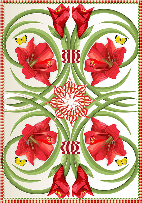 Amaryllis Twist, Q. Cassetti 2013 Trumansburg, NY Adobe Illustrator CC