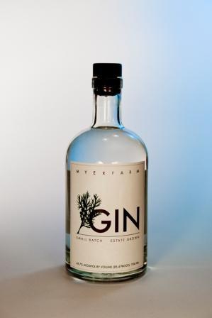 Myer Farm Distillers, Gin, Photo by Andrea Murray, Label design, Q. Cassetti