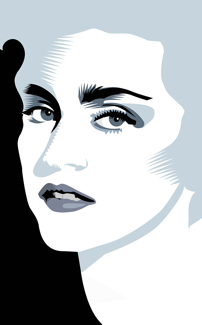 One Hour Portrait, Madonna Portrait Warmup Q. Cassetti, 2015 Adobe Illustrator