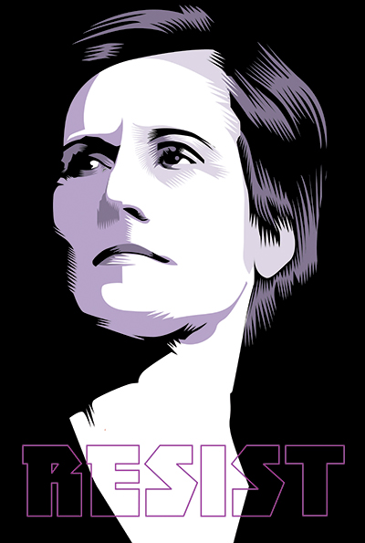 One more for this momentous week: Week Sixteen of the Resistance Q.Cassetti 5.12.2017 Hope, truth and strength of a woman who does her job.