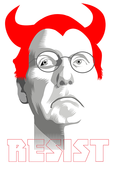 The Devil you know.... Week Twenty Three of the Resistance Q.Cassetti 6 30.2017 Adobe Illustrator CC
