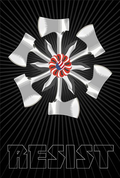 Wheel of Fortune: Hatchet Job or Shiv? Week Twenty Eight of the Resistance Q.Cassetti 8.04.2017 Adobe Illustrator