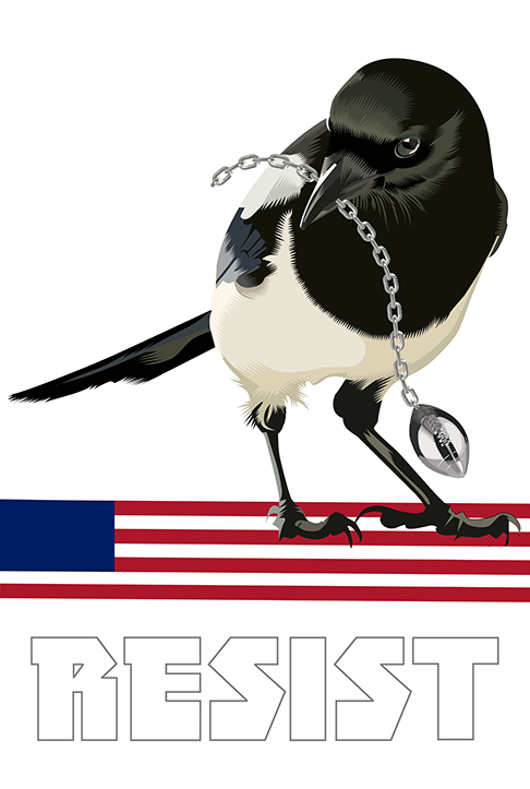Something Shiny Week Thirty Six of the Resistance Q.Cassetti 9.29.2017 Adobe Illustrator