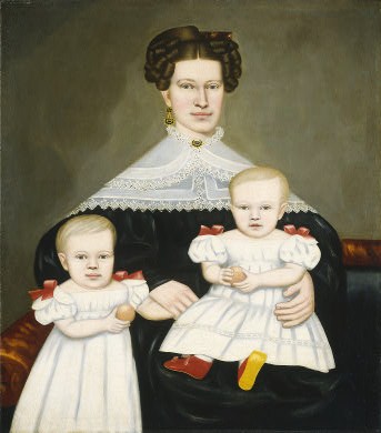 Erastus Salisbury Field (American artist, 1805-1900) Mrs. Paul Smith Palmer and Her Twins, c 1835.jpg