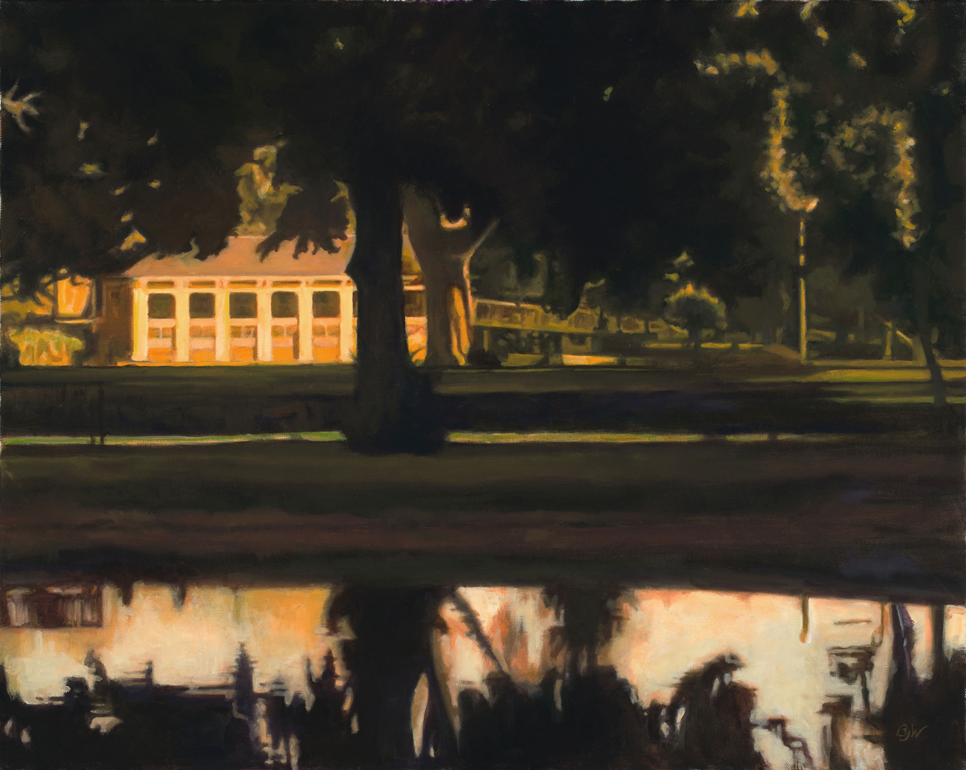 "Washington Park Evening" / Oil on Canvas / 30" x 24" / Betsy Johnson Welty