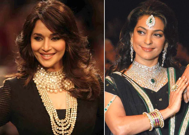 Madhuri Dixit and Juhi Chawla, who were once considered cut throat rivals, will be seen together on screen for the first time