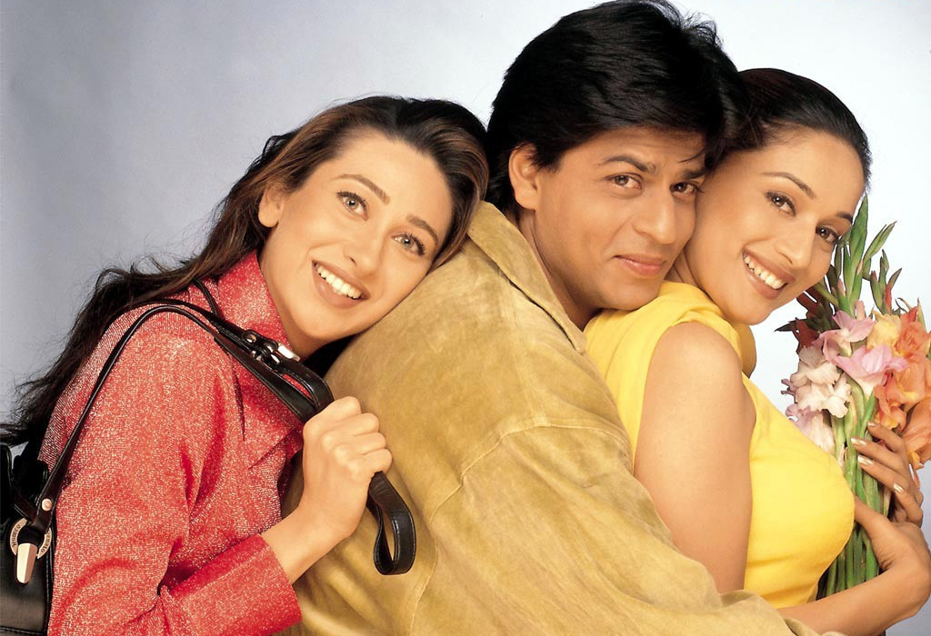 Karisma Kapoor with Shah Rukh Khan and Madhuri Dixit in Dil To Pagal Hai