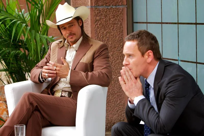 Brad Pitt and Michael Fassbender in The Counsellor