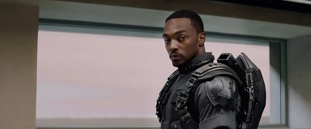 Anthony Mackie stars as The Falcon in Captain America The Winter Soldier