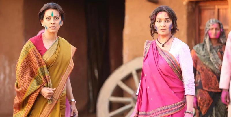 Madhuri Dixit and Juhi Chawla in Gulaab Gang