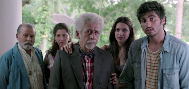 Pankaj Kapur, Dimple Kapadia, Naseerudin Shah, Deepika Padukone & Arjun Kapoor in Finding Fanny