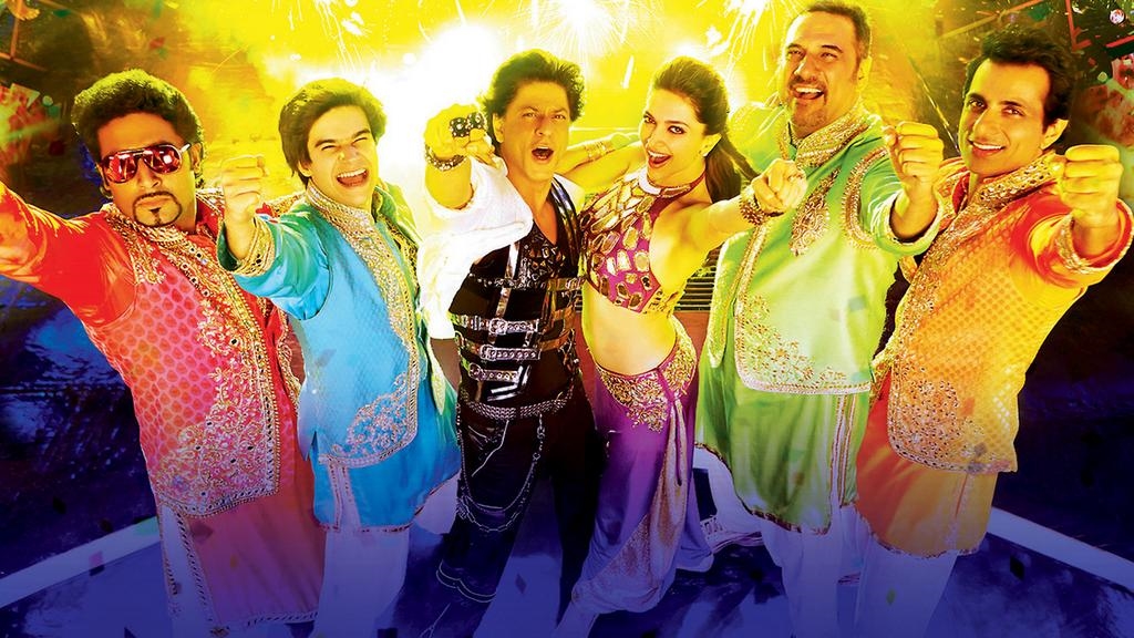 Abhishek Bachchan, Vivaan Shah, Shah Rukh Khan, Deepika Padukone, Boman Irani & Sonu Sood in Happy New Year