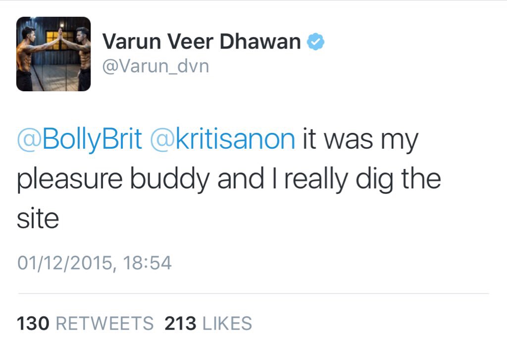 Even Varun digs the site!
