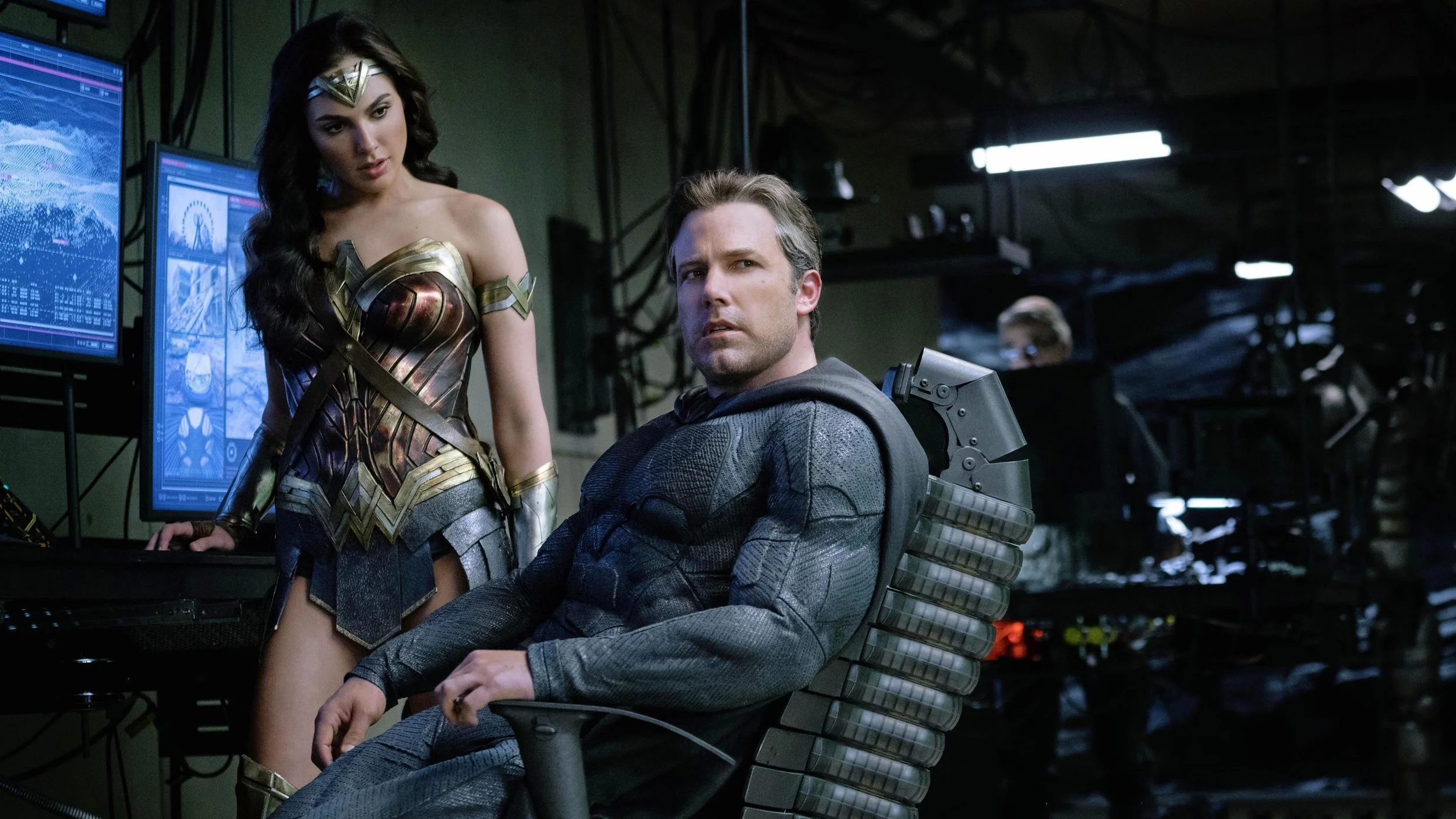 Gadot and Affleck looking like they care