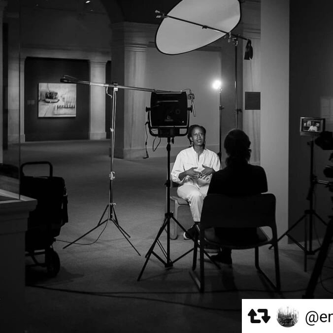 Wonderful interview today with @wetatvfm at the National Portrait Gallery. #Repost @enochphotos with @repostsaveapp 
 ・・・ 
 @nationalportraitgallery for @wetatvfm and #wetaarts
.
#meyeroptikg&ouml;rlitz #trioplan #45mm #fuji #gfx100s #bnw #portraitph