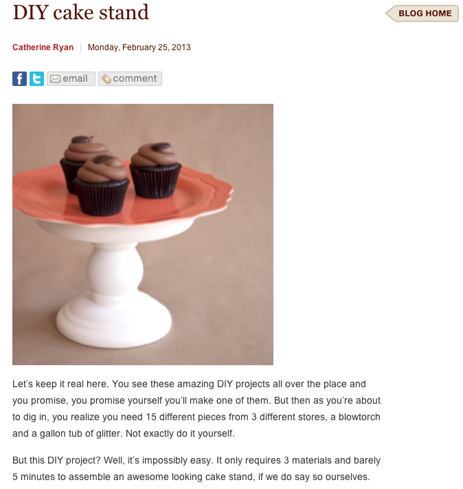DIY cake stand