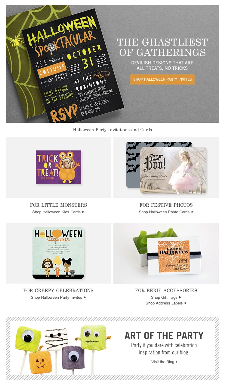 Halloween landing page