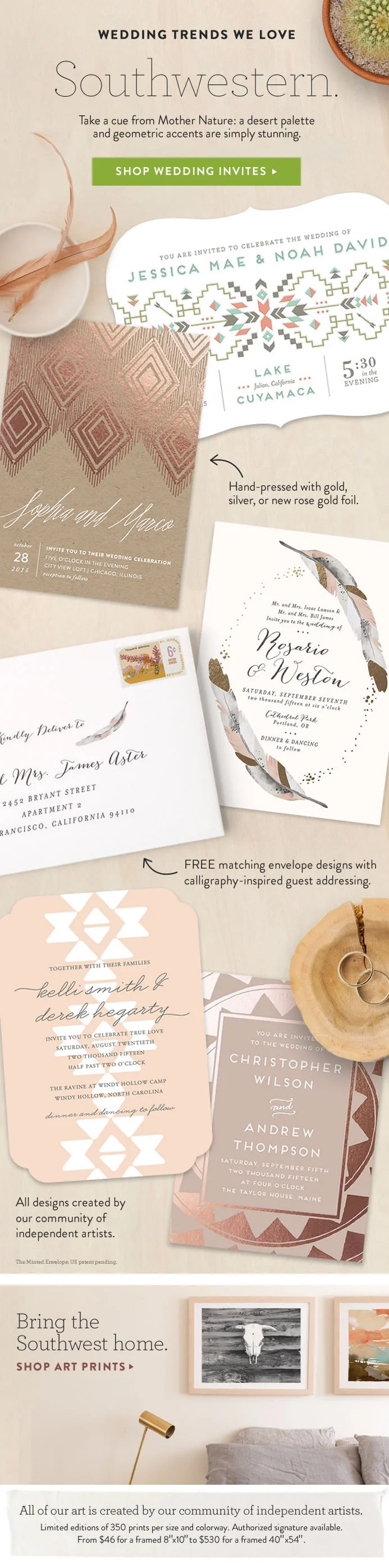 Minted wedding email