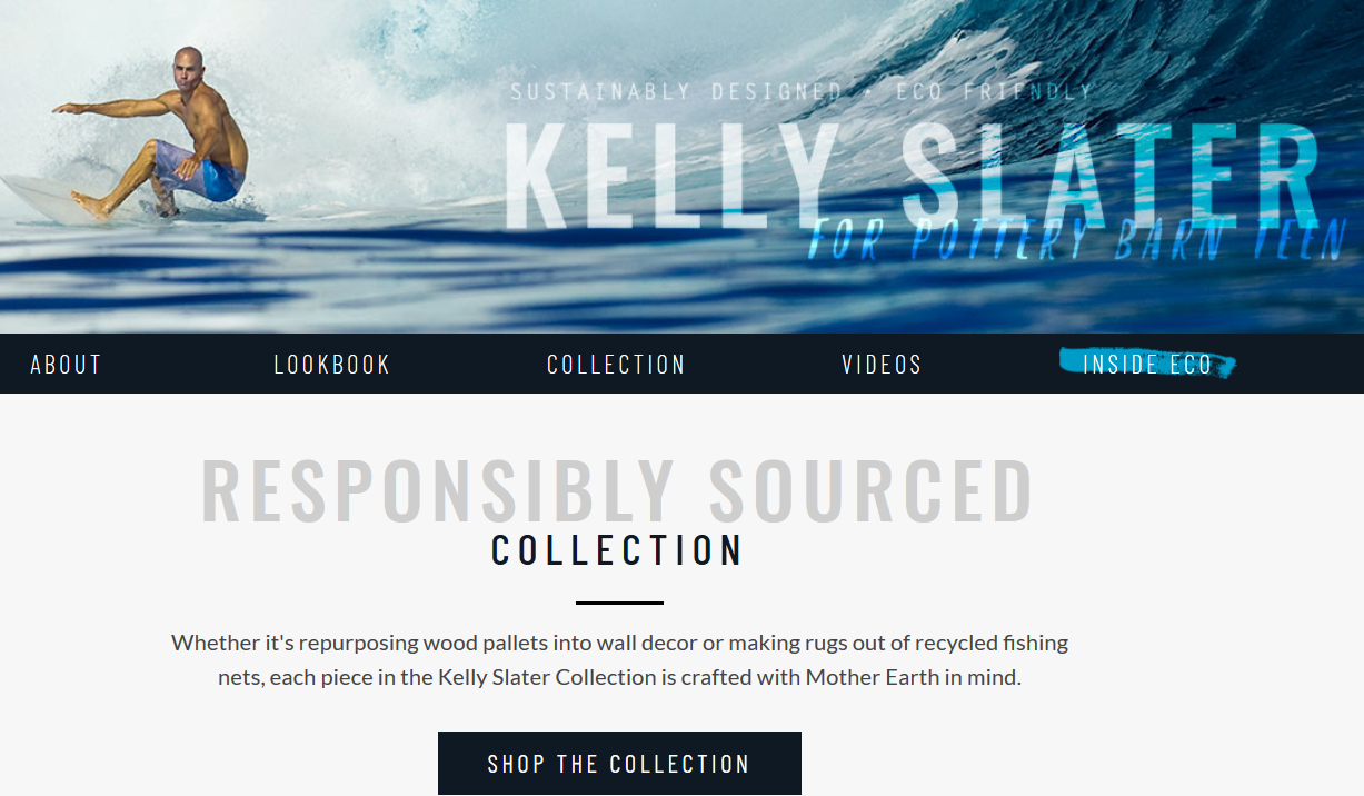 PBteen Kelly Slater landing page