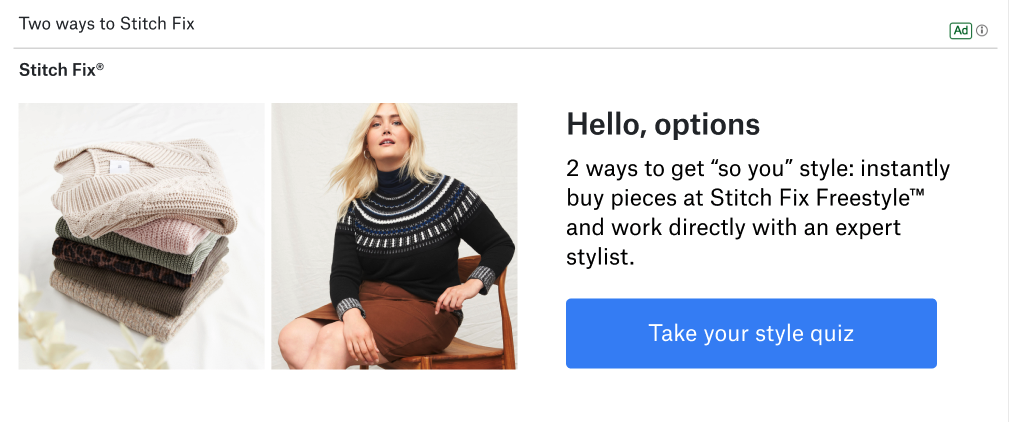 Stitch Fix display ads