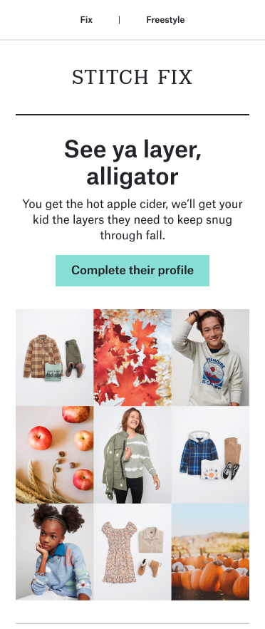 Stitch Fix kids email