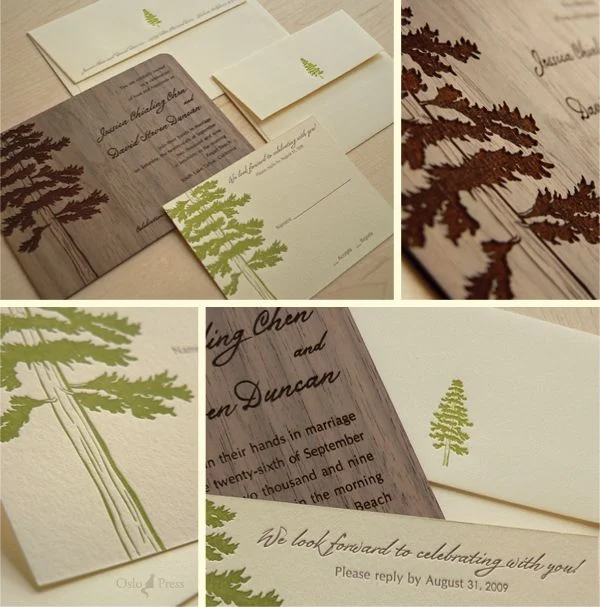 Contrasting between natural wood and printed ink.