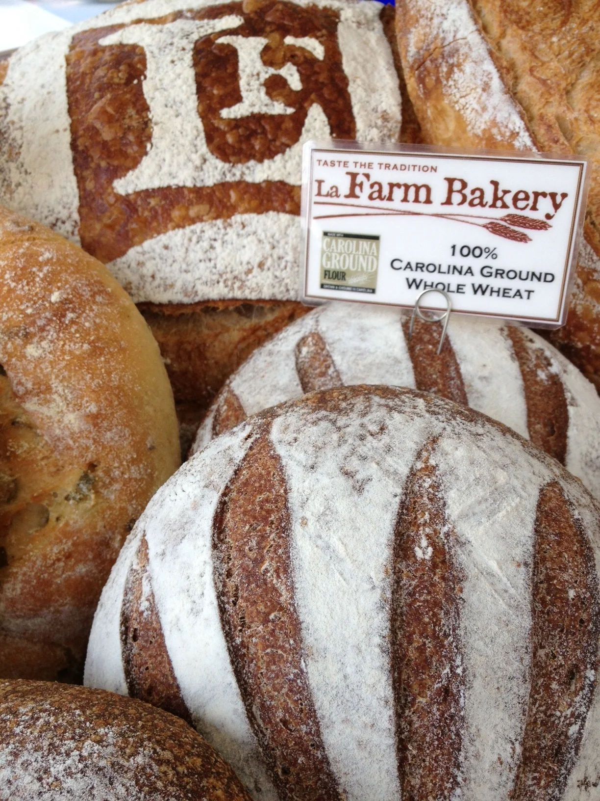 100% Carolina Ground Whole Wheat loaf from La Farm