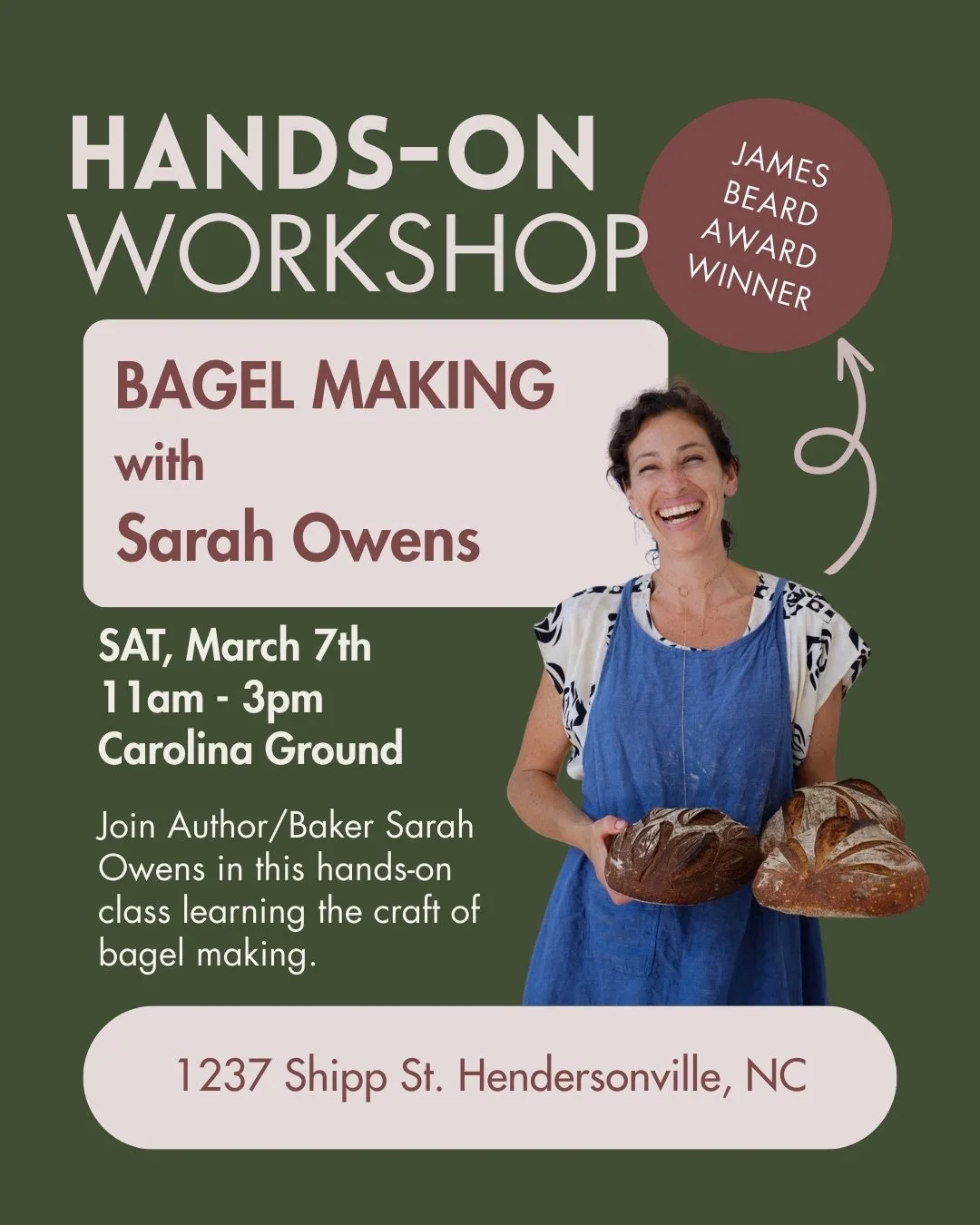 Hands on Workshop: Bagel Making with Sarah Owens