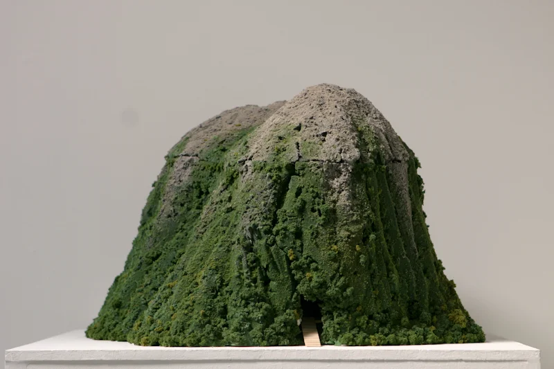 Carin Mincemoyer Big Rock Candy Mountain steel, foam, epoxy putty, sugar, wood, electrical wiring, LEDs. 22" x 22" x 18" 2010