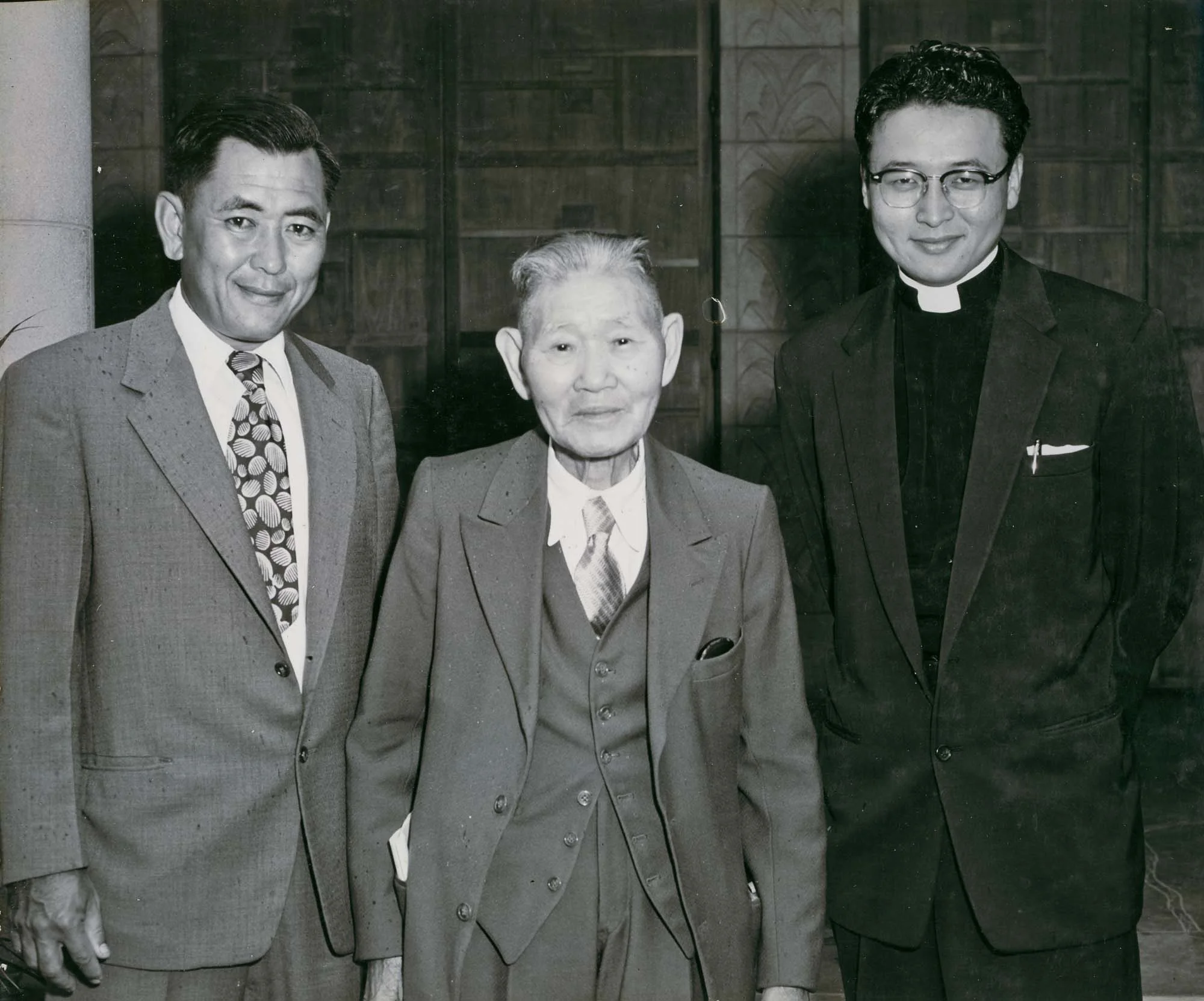 with Mr. Kumezuchi Nakamura, the oldest living member