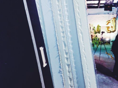 Thermal cladding between the panels.