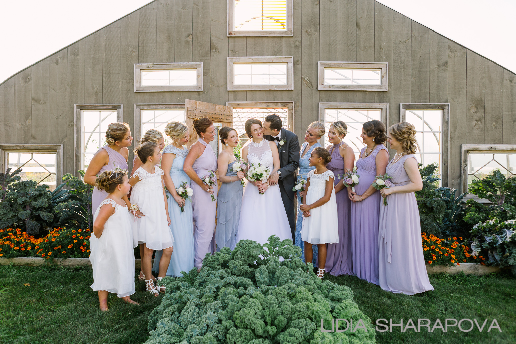 The farm's architectural hoop house is a beautiful backdrop. Image by Lidia Sharapova
