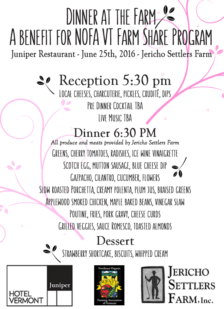 Dinner at the Farm with Juniper 